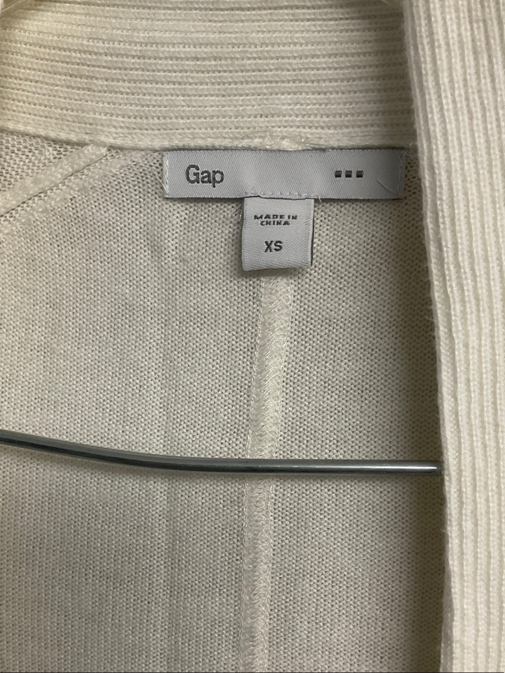 GAP Cream Ribbed Open-Front Cardigan - Picture 2 of 4